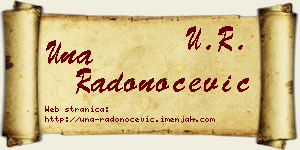 Una Radonoćević vizit kartica